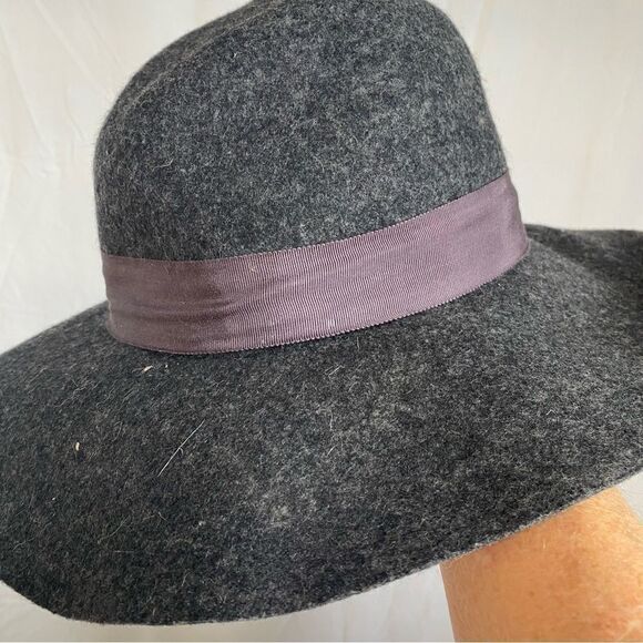 San Diego Hat gray purple felt 100% wool brim hat one size